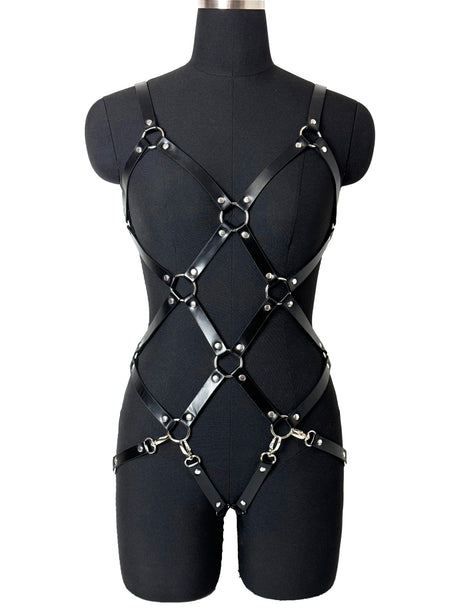 Sexy Body Harness Belt Set Tights Women Bdsm Leather Lingerie Fetish Clothing Underwear Harness Bondage Sex Toy Accessories