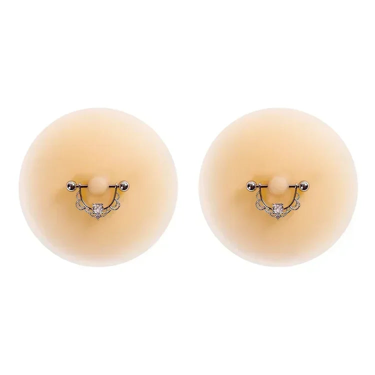 Tornova Solid State Rubber Nipple Patch Invisible and Traceless Solid Chest Patch Women's Sexy Breast Patch Nipple Decoration