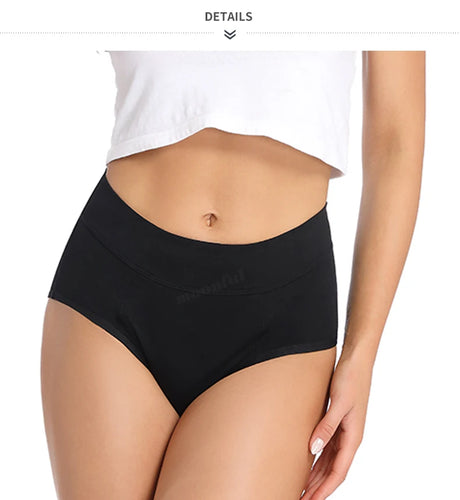 4 Layer Very Abundant Bamboo Period Panties for Heavy Flow Women Menstrual Panties Overnight High Waist Period Underwear