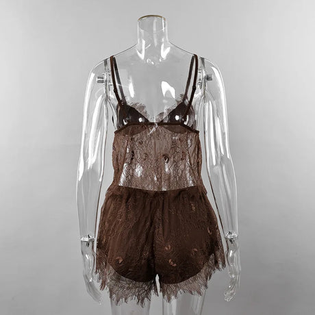 Women 2026 New European Style Lace Cami Top & Shorts Two Piece Pajama Set Elegant Soft Casual Home Sleepwear Suit