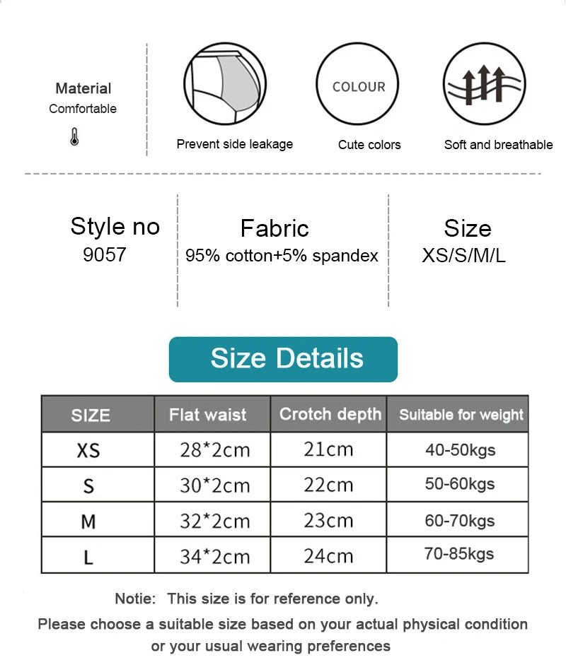 3pcs/Set Leak Proof Menstrual Panties Girls Period Underwear Sexy Pants Physiological Underwear New Product Waterproof Briefs