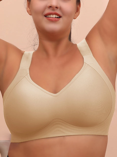 Big breasted sleeping bra for women 6XL without steel rims gathered without scars plus size vest yoga exercise anti sagging bra