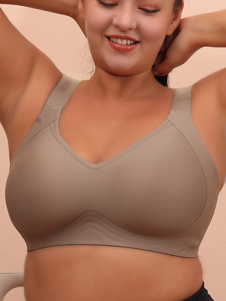Big breasted sleeping bra for women 6XL without steel rims gathered without scars plus size vest yoga exercise anti sagging bra