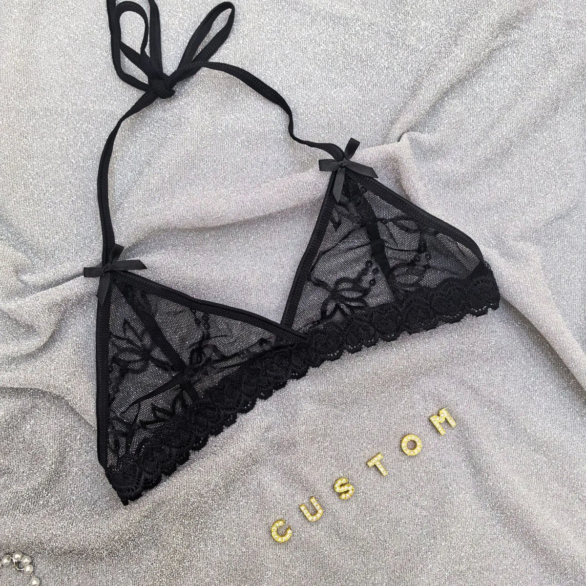 NEW Custom Name Thongs Lingerie Personalized Bra Thong Sets Sexy Lace Underwear Valentines Day Hotwife Gift Plus Size G-string