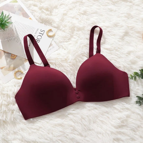 Seamless Wireless Bra Women Comfort Ice Silk Push Up Underwear 3/4 Cup Daily Lingerie Bralette Plus Size