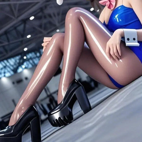 Ultra-thin Sexy Smooth Horse Oil Socks Shiny Glossy Pantyhoseanti-Hook Gloss Pantyhose High Waist Aurora Stockings Long Socks