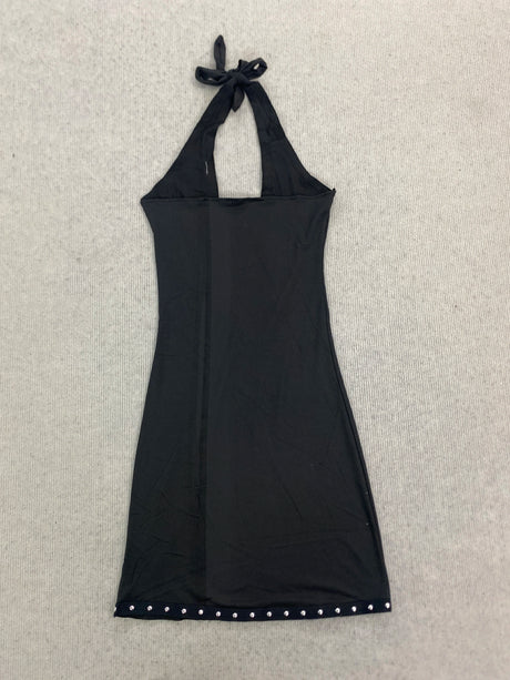 Spring New Hanging Neck Irregular Collar Sexy Spice Girls Solid Color Sleeveless Fashion Dress for Women
