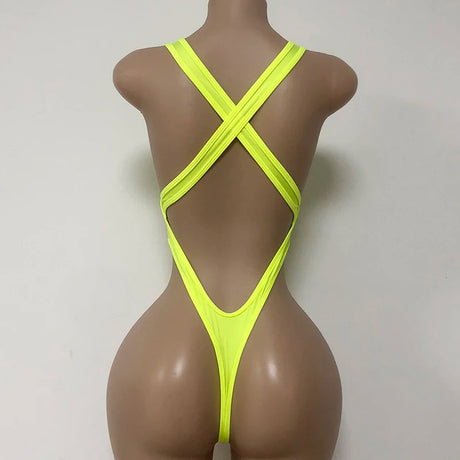 Hope&Win Rhinestone Exotic Dancewear Sexy Bodysuit Women One Piece Performance Wear Club Outfit Custom Design Wholesale