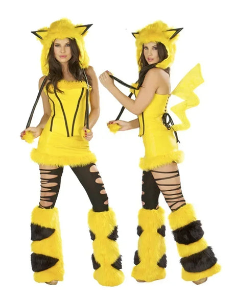 Halloween Costume Woman Furry Monster Fox Cat Cosplay Clothes Nightclub Party Dress up Rave Outfit Stage Wear 2025