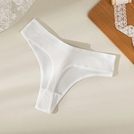 BZEL 8PCS/Set Women's Panties Cotton Thongs Female Simple Breathable Underwear Sexy Lingerie Comfortable Striped Woman G-Strings
