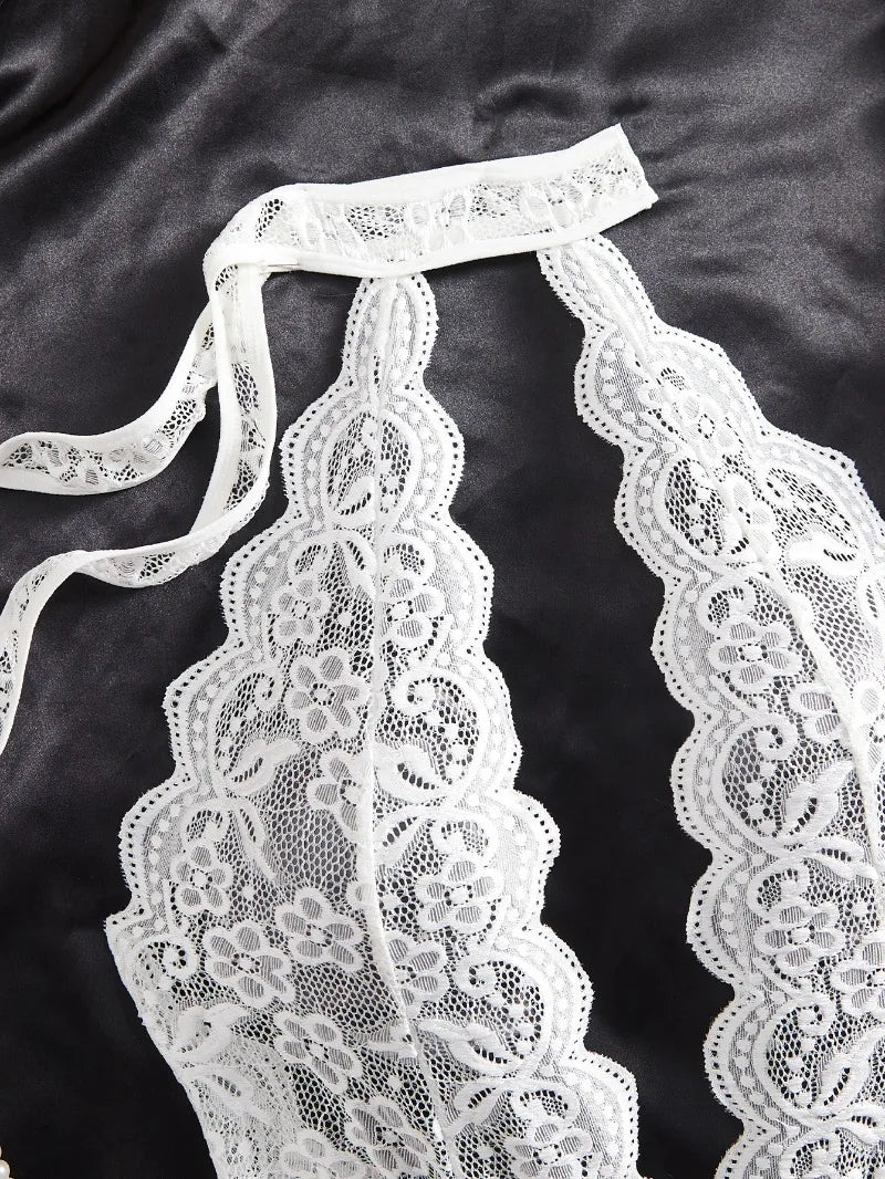 Transparent Lingeries Deep V Woman Underwear Set Backless G String Crotchless Bodysuit Push Up Bra and Panties Sets for Woman