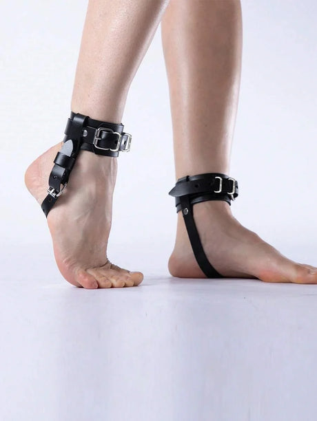 2PCS Women's Fashion Leather Leg Rings Adjustable Sexy Leg Decorations with Daily Date Party BDSM Clothing Accessories