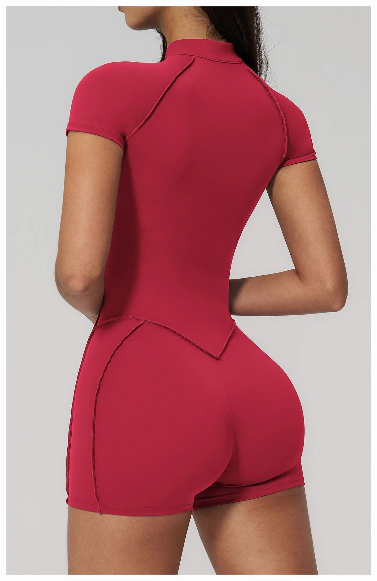 2026 Yoga Bodysuit Short Sleeves Women Tracksuits Gym Zipper Jumpsuits Sports Workout Rompers Fitness One-piece Suit Activewear
