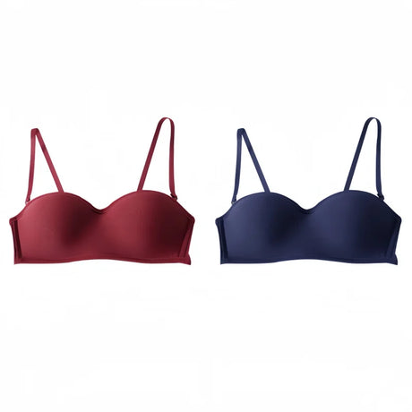2 PCS Women Solid Invisible Bras Strapless Bralette 1/2 Cup Underwear Female Seamless Party Wedding Bra Sexy Lingerie