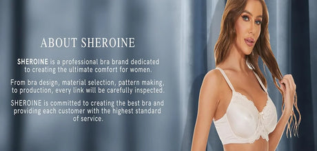 Sheroine Plus Size T-Shirt Bra, Push Up Underwire Lightly Padded Full Coverage Plunge Bras for Women Supportive Comfort