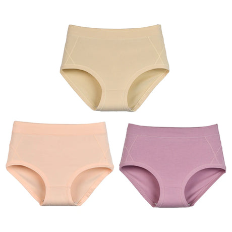 3Pcs Women's Cotton High Waist Panties Underwear Female Large Intimate Lingerie Briefs Woman Underpants Panty Panti New 2025