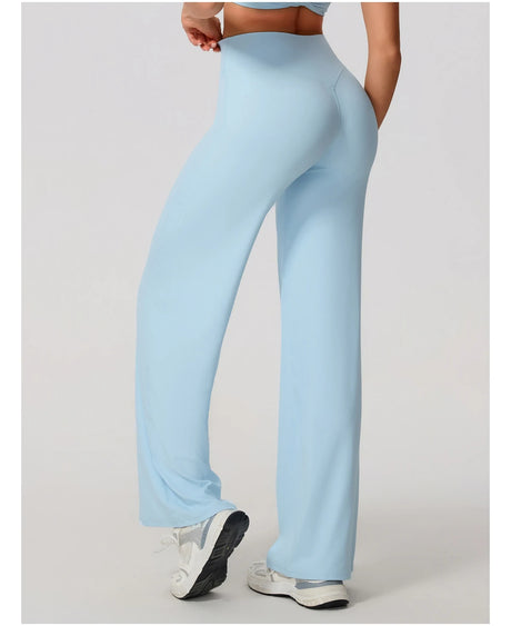 New Summer High Waist Wide-Leg Yoga Joggers Women's Autumn Casual Outdoor Sweatpants Female Straight Tracksuit Bottoms