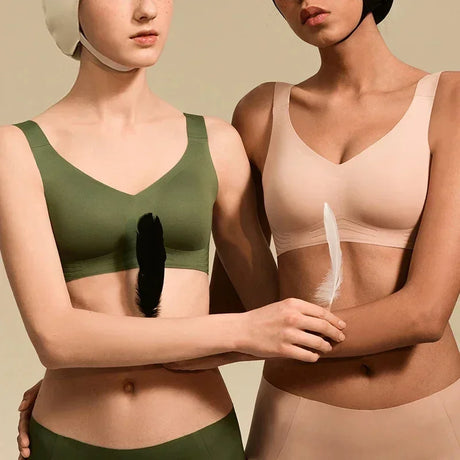 SUJIIN Wireless Seamless Bras for Women Minimizer Invisible Padded Push Up Bras Comfort Soft Support Anti-sagging Bralette Bh