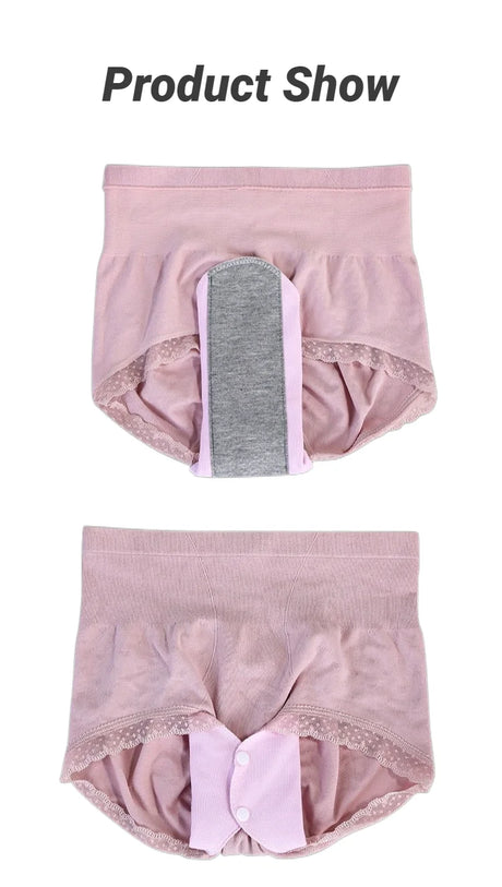 CHUANGERM Feminine Hygiene Period Panty Liners Washable Reusable Adult Diaper Panties For Elderly Support Soft Fit Daily
