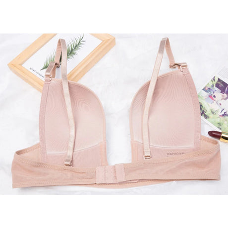 Deep U-Shaped Plunge Bra Lift Up Low Back Wirefree Bra Women Underwear Women's U-Shaped Sexy Lingerie For Backless Dress
