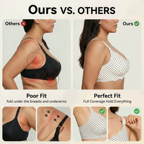 Bras for Women No Underwire Scalloped Wireless Push Up Bra Seamless Full Coverage Supportive Plus Size Tshirt Bra, Soft Breathable Comfortable Bralette, Leopard & Polka Dot Print Ice Silk Bra
