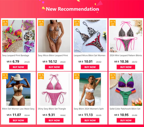 New Bikini Women Swimsuit Beach Vacation Swimwear Leopard Printed Sexy Bikini Set Beachwear Swimsuit Thong Bathing Suit Biquinis