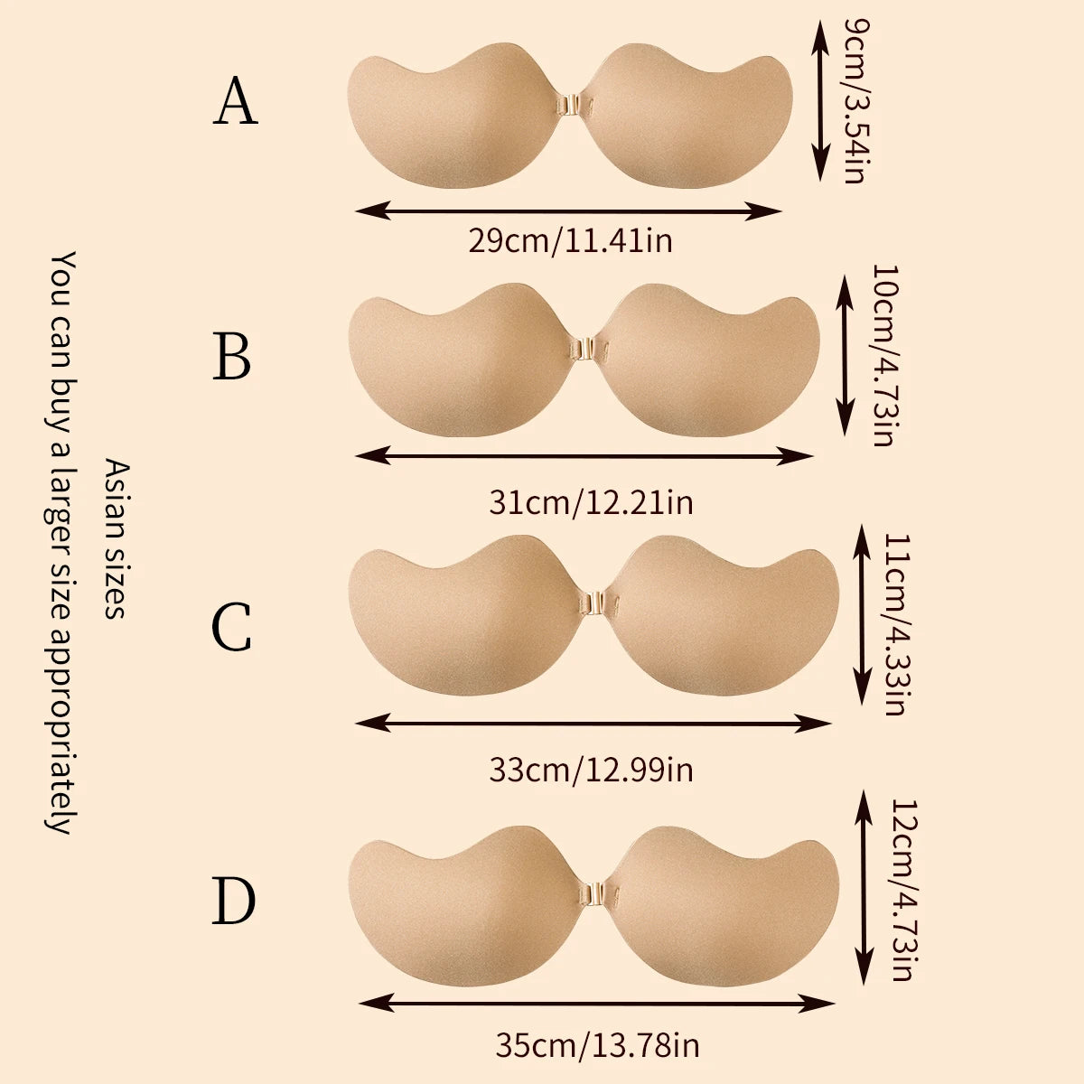 1 Piece Invisible Stick-On Lift Bra, Strapless & Seamless Push up Anti-Convex Bra, Women's Lingerie & Underwear Accessories
