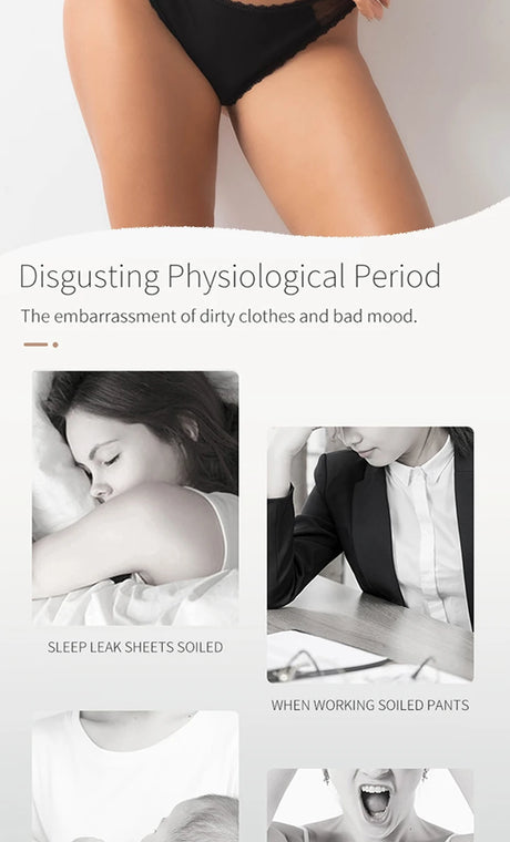 Bamboo Comfortable women's period panties 4 layer leak-proof absorbent menstrual period underwear postpartum incontinence briefs