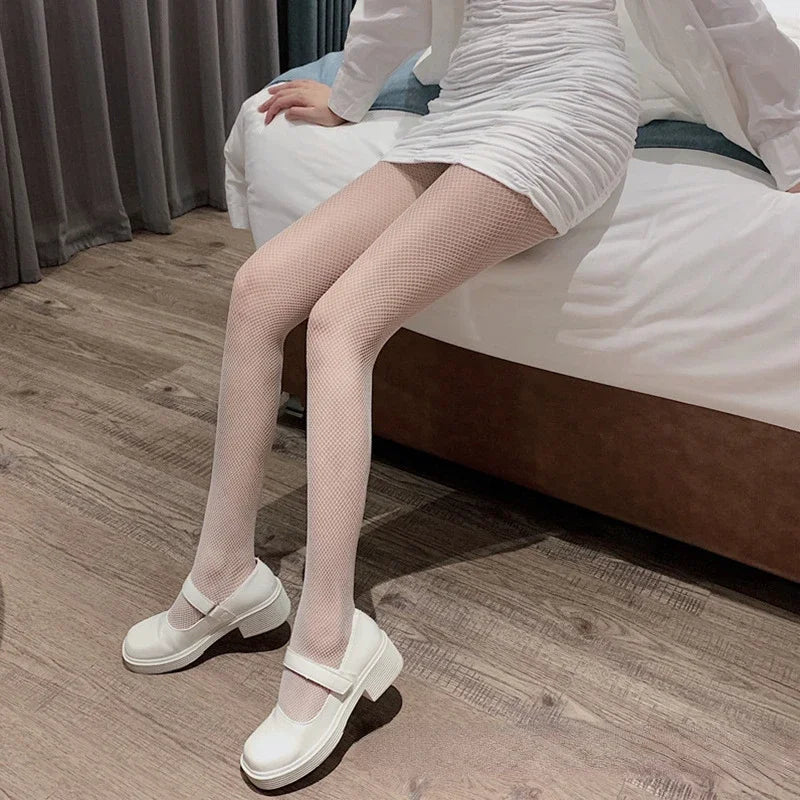 Sexy Fishnet Stockings Women's Tights Fishnet Mesh Long Nylon Tights Body Stockings Fish Net Pantyhose High Waist Hosiery
