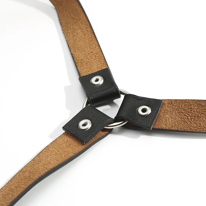 Underbust Corset Top with Strap Punk Harness Belt Leather Suspender Belt Belts for Women