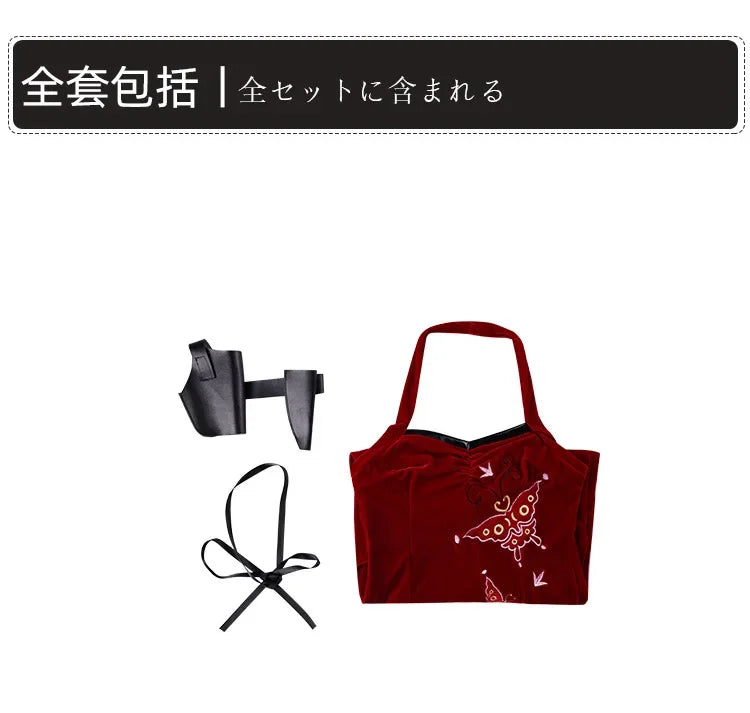 Ada Wong Cosplay Dress Uniform Halloween Christmas Costume Women Red Lace Cheongsam Lingerie Suit Movie Secret Service Outfits