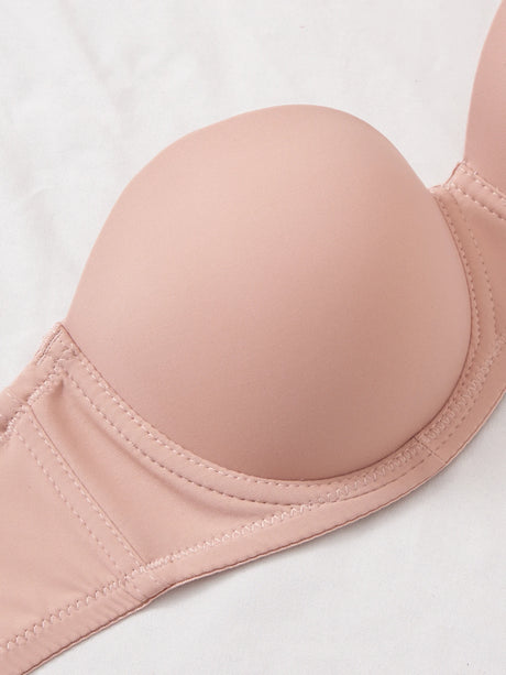 5Pcs Detachable Strap Bandeau Bras Solid Strapless Push up Bra for Women Daily Invisible Lingerie