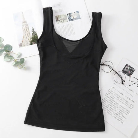 Mesh Thin Slimming Bodysuit Shaper Abdomen Tummy Control Postpartum Vest Lingerie Seamless Body Shaping Underwear Yoga