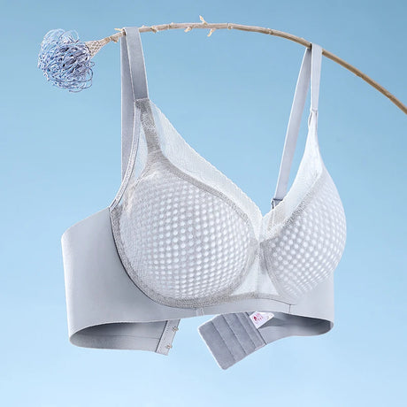 Big Chest Appears Small Bra for Women Lightweight Breathable Seamless Soft Support Breast Collection Anti Sagging Bra OWD6105