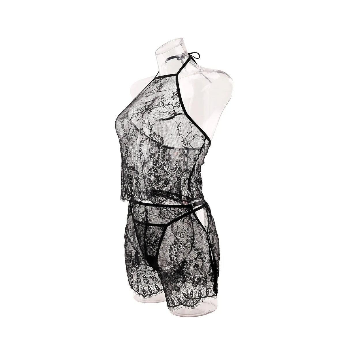 Sexy Lingerie Hollowed Out Suit Transparent and Seductive Mesh See Through Sets for Women Porn Lace Bra Lingerie Sets Intimates