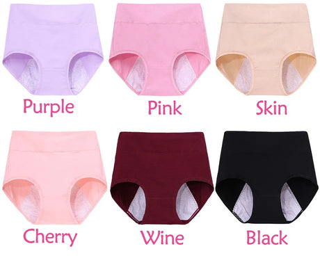 6XL 115kg Plus Size Fat Women Physiological Underwear Menstrual Leak Proof Pure Cotton High Waist Sanitary Lingerie Panties