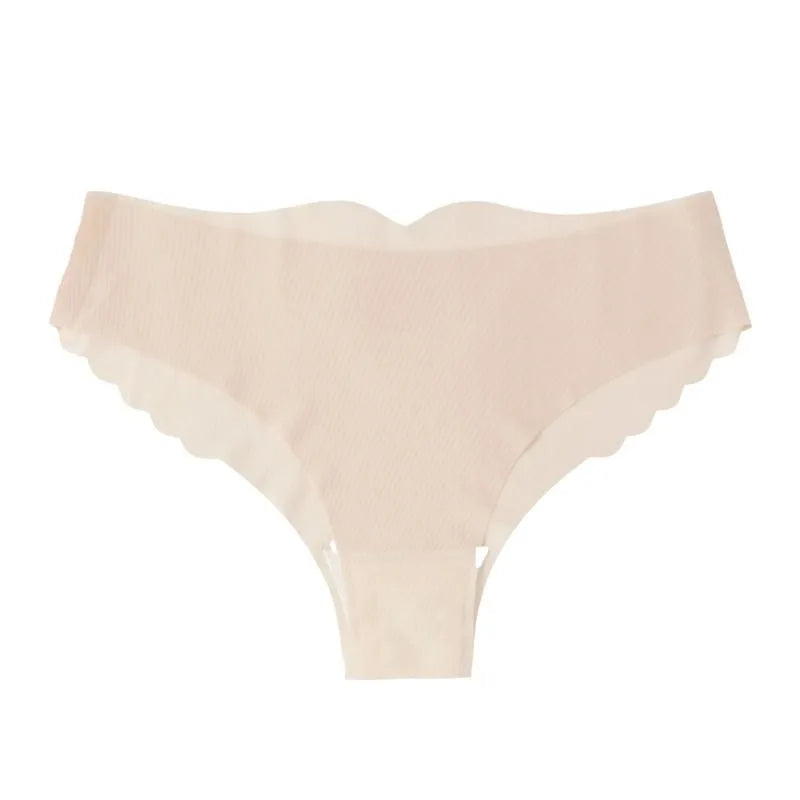 1/3PCS Sexy Women's Low Waist Light Transparent Panties Solid Color Underwear Antibacterial Crotch Ice Silk Underwear Briefs