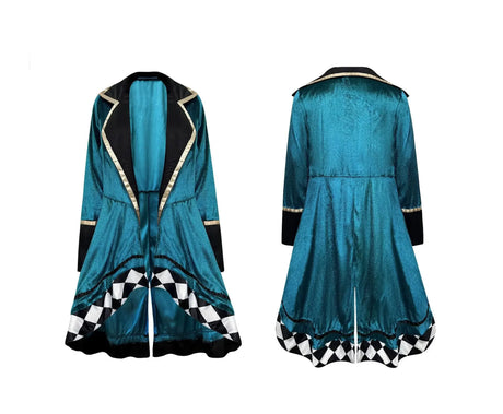 Magician Clown Cosplay Costume Alice Costume Circus Outfits Hatter Halloween Carnival Stage Performance Roleplay Clothes
