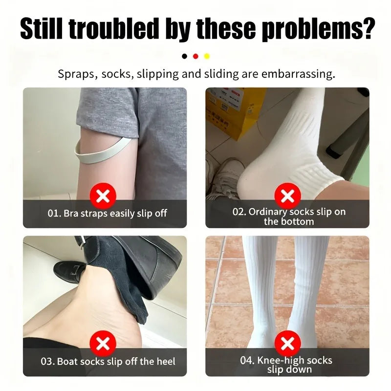 Bra Strap Anti-Slip Adhesive | Invisible Seamless | Prevents Slipping for Socks/Tube Tops/Shoulder Bag Straps