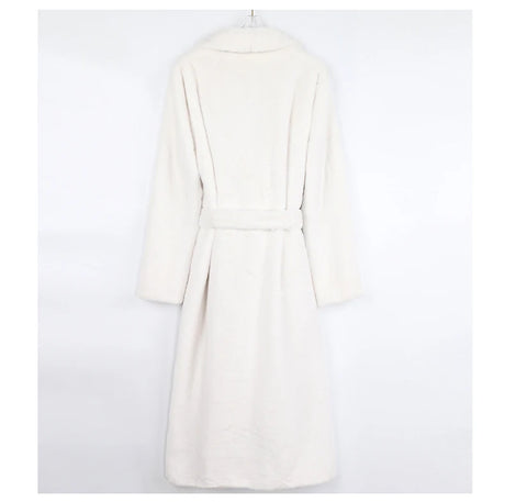 Mauroicardi Winter Long White Black Warm Thick Soft Flowy Fluffy Faux Fur Coat Women Sashes Loose Casual Furry Overcoat 2024