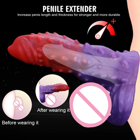 3sizes Silicone Penis Ring Men Penis Sleeve Cock Sleeve Dick ring Enlargement Delay Ejaculation Cock Ring Reusable Condom Sextoy