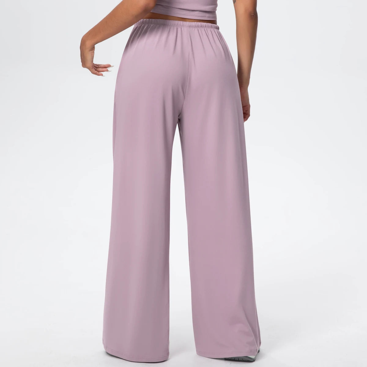 Women Quick Drying Wide Leg Yoga Pants Loose Yoga Pants High Waist With Pockets Fitness Sport Gym Workout Drawstring Full Length