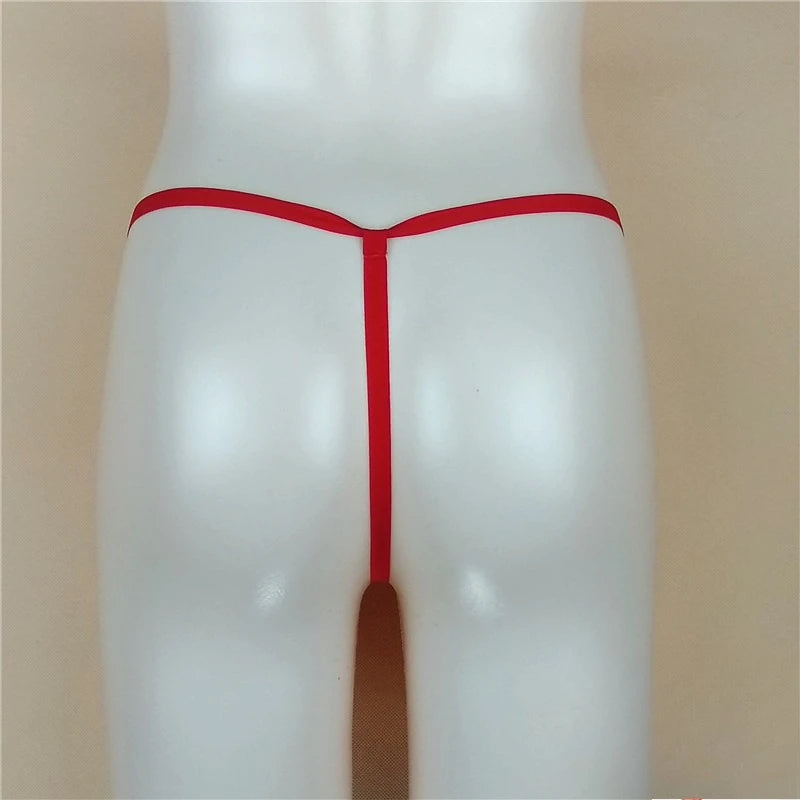 Sexy Massage Pearls Thong Women Panties Open Crotch G-string Erotic Lingerie Woman High Stretch Plus Size T Back Sex Accessories