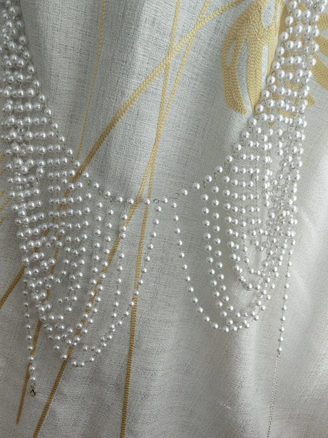CHICATWILL European Sexy Deep V-Neck Lady Camis Pearls Tops Beach Handmade Beading Body Chains Hot Woman Vest American Female