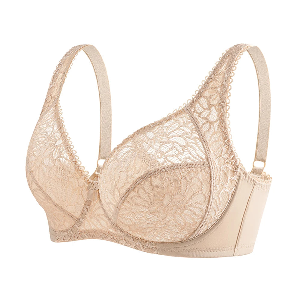 Plus Size Bras For Women Lace Modern Ladies Elegance Brassiere Underwear Sexy Lingerie Tops C D DD E F Cup