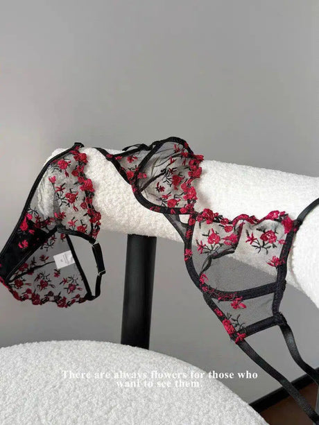Sexy Sheer Lace Flower Embroidery Underwire Bra for Women, Large Breast Minimizer Anti‑Sagging Comfort Everyday Wear YEMOMO S‑XL