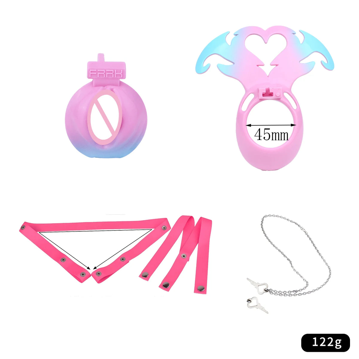 LICKER ABS Simulated Labia Cross-dresser Chastity Cage With loyalty Belt Wear Abstinence BDSM Penis Bondage Toys For Sissy Men