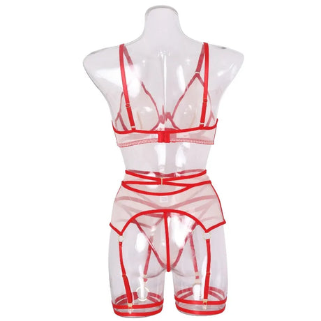Tornova Erotic Lingerie Mesh Hollow Cross Lace Tight Seductive Backless Bodyshaping Hollow Flirt Sexy Delicate Intimate Lingerie