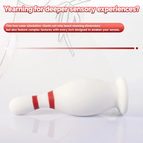 Liquid Silicone Bowling Pin Butt Plug Comfortable Anal Plug Anus Dilator Prostate Massager Adult Toys for Men Women Gay Couple