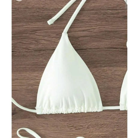 Sexy Flower Bandeau Swimwear Thong Bikini Women Lace-up Swimsuits Swimming Bathing Suit Brazilian Bikinis Set Mujer Biquini
